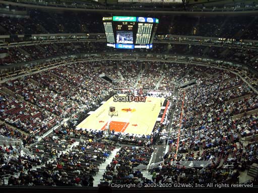 Seat view from section 307 at the United Center, home of the Chicago Bulls
