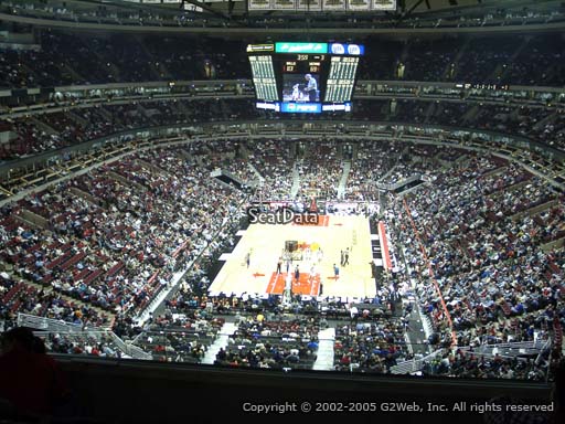 Seat view from section 308 at the United Center, home of the Chicago Bulls