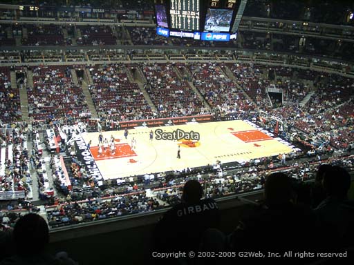 Seat view from section 319 at the United Center, home of the Chicago Bulls