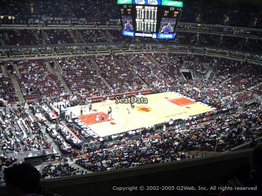 Seat view from section 320 at the United Center, home of the Chicago Bulls