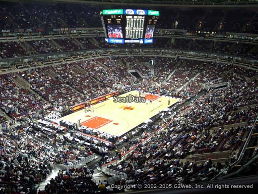 Seat view from section 322 at the United Center, home of the Chicago Bulls