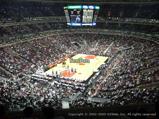 Seat view from section 323 at the United Center, home of the Chicago Bulls