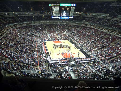 Seat view from section 327 at the United Center, home of the Chicago Bulls
