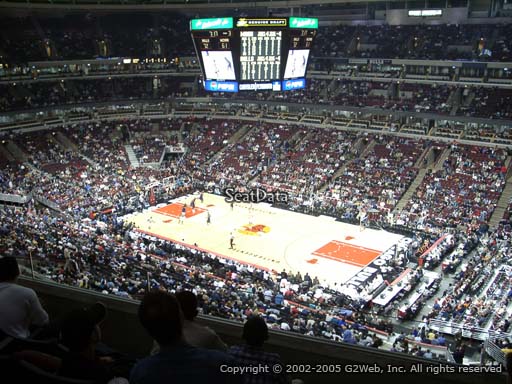 Seat view from section 331 at the United Center, home of the Chicago Bulls