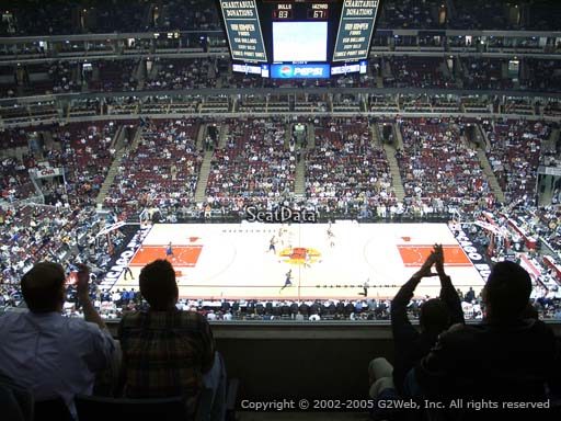 Seat view from section 334 at the United Center, home of the Chicago Bulls