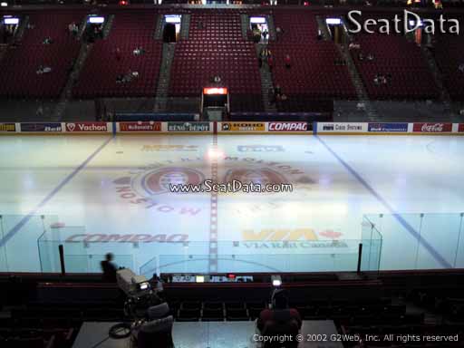 Seat view from section 113 at the Bell Centre, home of the Montreal Canadiens