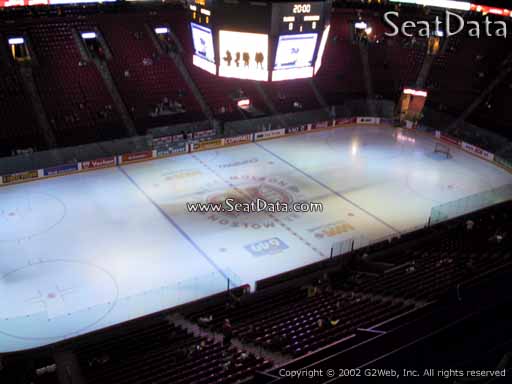 Seat view from section 304 at the Bell Centre, home of the Montreal Canadiens
