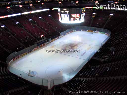 Seat view from section 325 at the Bell Centre, home of the Montreal Canadiens