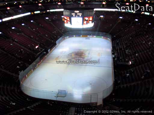 Seat view from section 327 at the Bell Centre, home of the Montreal Canadiens