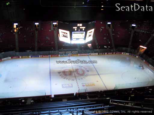 Seat view from section 402 at the Bell Centre, home of the Montreal Canadiens