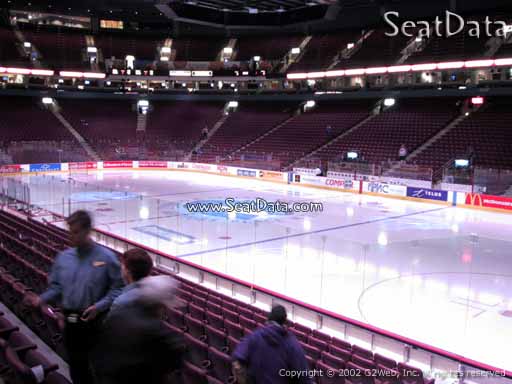 Seat view from section 104 at Rogers Arena, home of the Vancouver Canucks