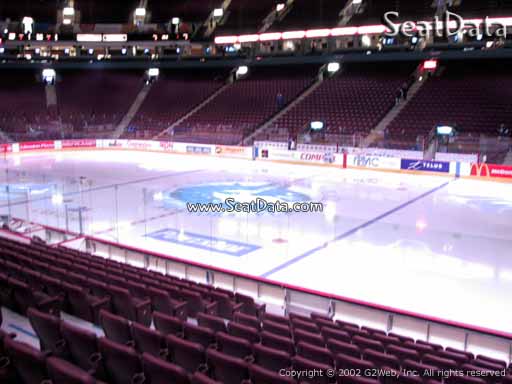 Seat view from section 105 at Rogers Arena, home of the Vancouver Canucks