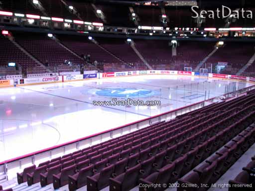 Seat view from section 109 at Rogers Arena, home of the Vancouver Canucks