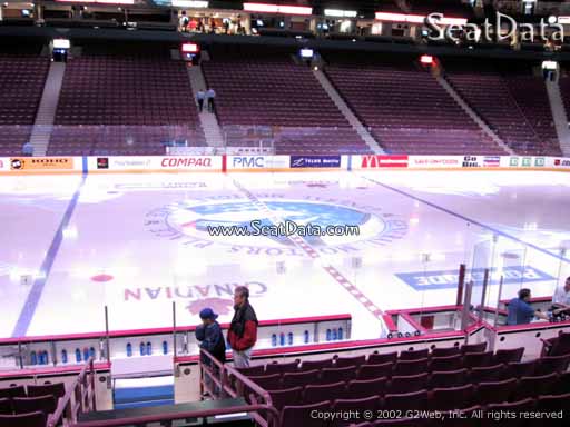 Seat view from section 117 at Rogers Arena, home of the Vancouver Canucks