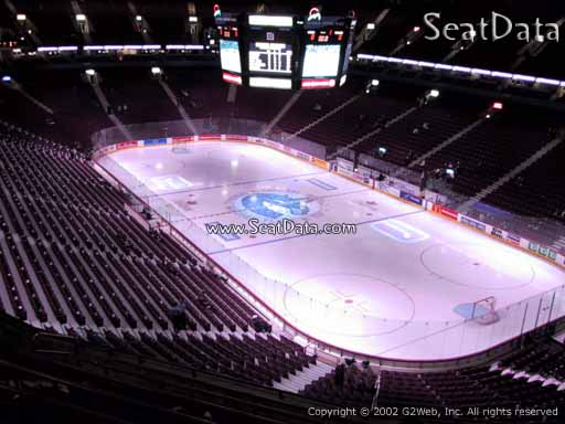 Seat view from section 303 at Rogers Arena, home of the Vancouver Canucks