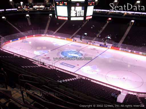 Seat view from section 305 at Rogers Arena, home of the Vancouver Canucks