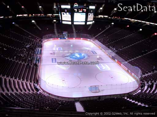Seat view from section 316 at Rogers Arena, home of the Vancouver Canucks
