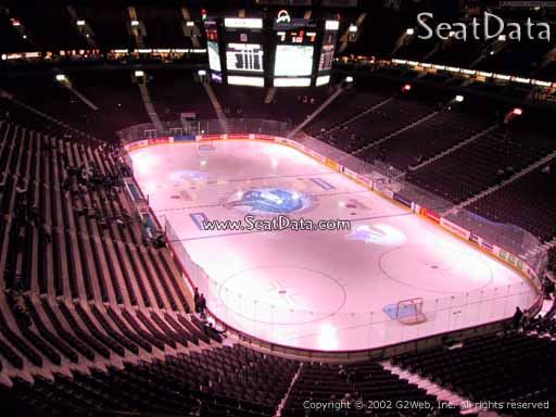 Seat view from section 317 at Rogers Arena, home of the Vancouver Canucks