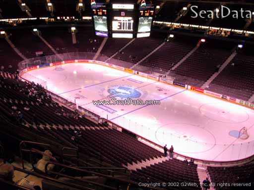 Seat view from section 319 at Rogers Arena, home of the Vancouver Canucks