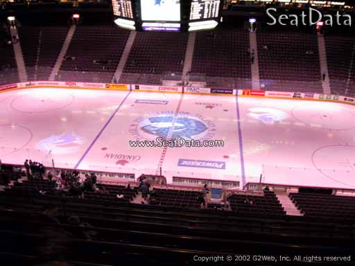 Seat view from section 322 at Rogers Arena, home of the Vancouver Canucks
