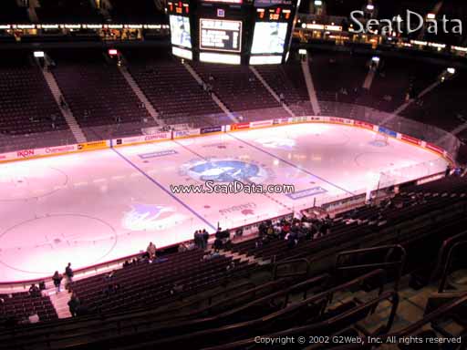 Seat view from section 325 at Rogers Arena, home of the Vancouver Canucks