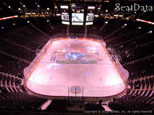 Seat view from section 330 at Rogers Arena, home of the Vancouver Canucks