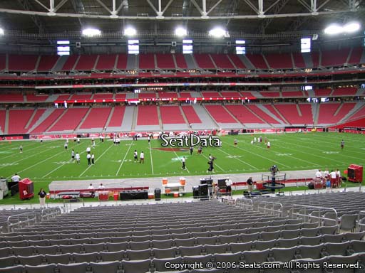 View from section 109 at State Farm Stadium, home of the Arizona Cardinals