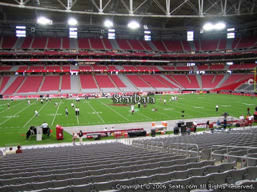 View from section 110 at State Farm Stadium, home of the Arizona Cardinals