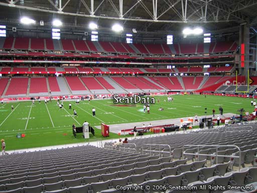 View from section 111 at State Farm Stadium, home of the Arizona Cardinals