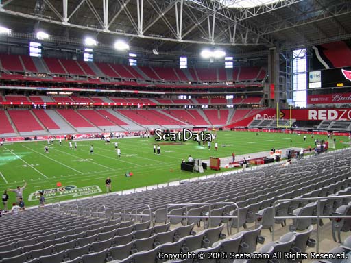 View from section 113 at State Farm Stadium, home of the Arizona Cardinals