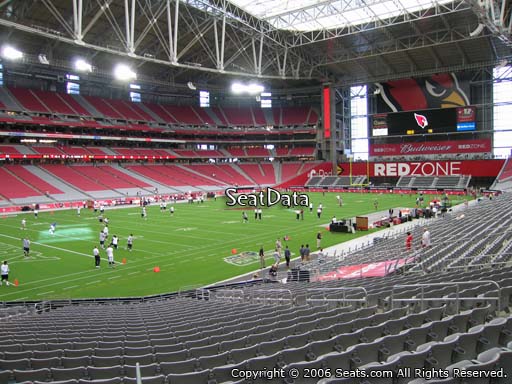 View from section 115 at State Farm Stadium, home of the Arizona Cardinals