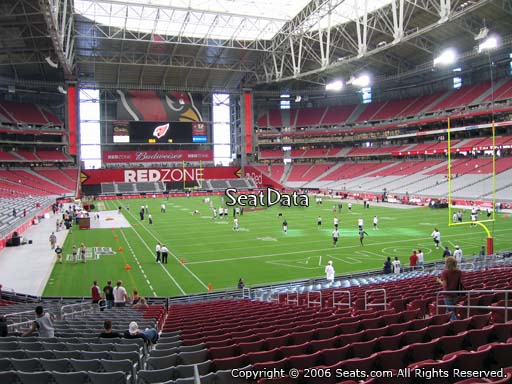 View from section 122 at State Farm Stadium, home of the Arizona Cardinals