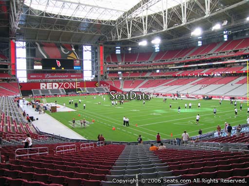 View from section 123 at State Farm Stadium, home of the Arizona Cardinals