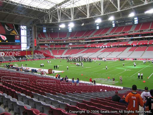 View from section 125 at State Farm Stadium, home of the Arizona Cardinals