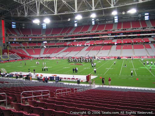 View from section 127 at State Farm Stadium, home of the Arizona Cardinals