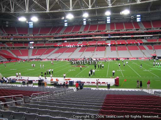 View from section 128 at State Farm Stadium, home of the Arizona Cardinals