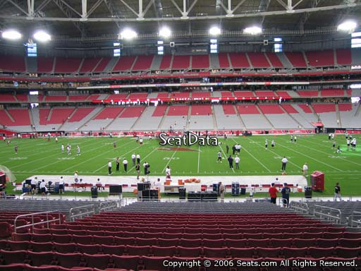 View from section 129 at State Farm Stadium, home of the Arizona Cardinals