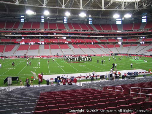 View from section 131 at State Farm Stadium, home of the Arizona Cardinals