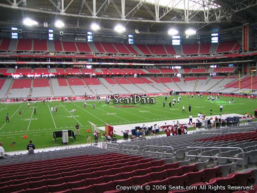 View from section 132 at State Farm Stadium, home of the Arizona Cardinals