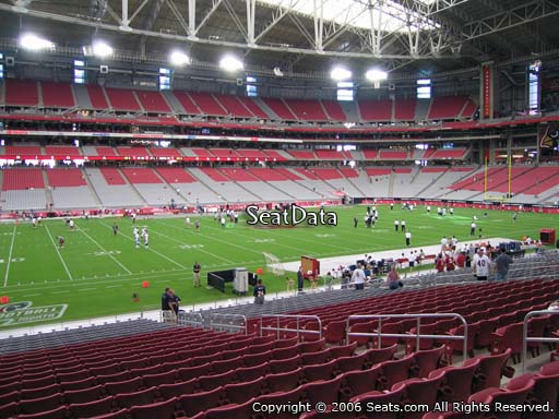 View from section 133 at State Farm Stadium, home of the Arizona Cardinals