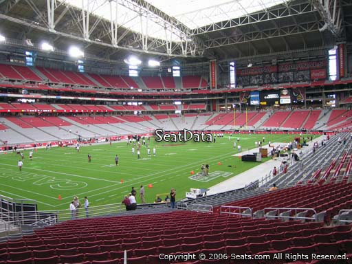 View from section 136 at State Farm Stadium, home of the Arizona Cardinals