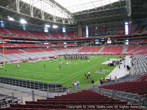 View from section 137 at State Farm Stadium, home of the Arizona Cardinals