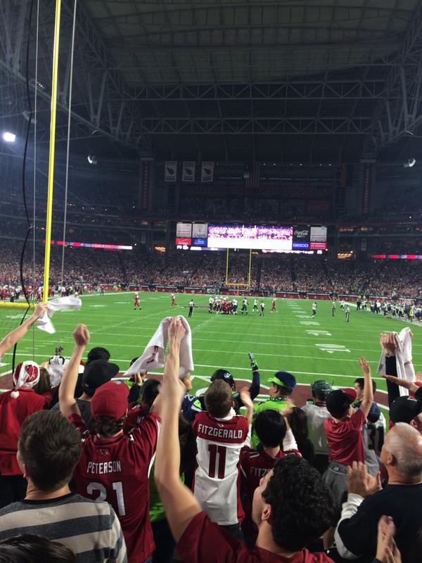 View from Section 140 at State Farm Stadium, home of the Arizona Cardinals
