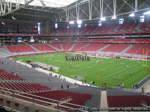 View from section 204 at State Farm Stadium, home of the Arizona Cardinals
