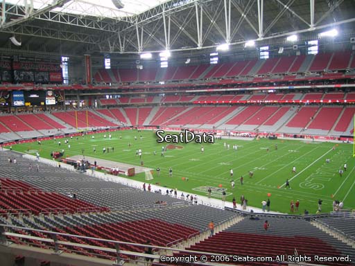 View from section 205 at State Farm Stadium, home of the Arizona Cardinals