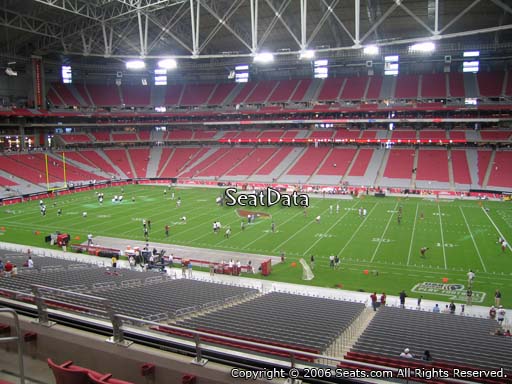 View from section 208 at State Farm Stadium, home of the Arizona Cardinals, home of the Arizona Cardinals