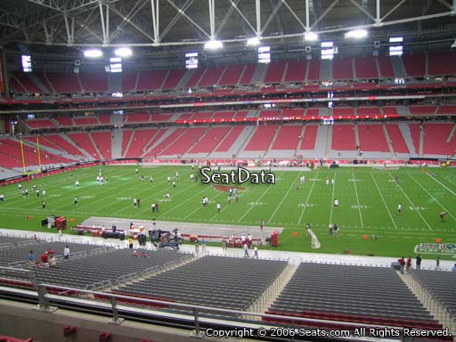 View from section 209 at State Farm Stadium, home of the Arizona Cardinals