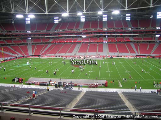 View from section 210 at State Farm Stadium, home of the Arizona Cardinals, home of the Arizona Cardinals