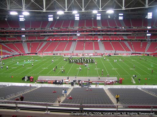 View from section 211 at State Farm Stadium, home of the Arizona Cardinals