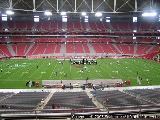 View from section 212 at State Farm Stadium, home of the Arizona Cardinals